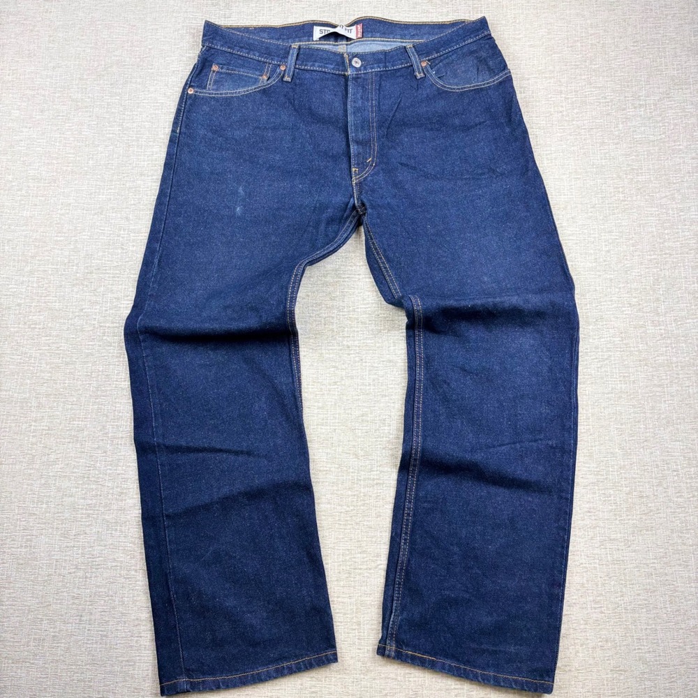Vintage Levis 505 Mens 36x30 Light Distress Jeans Thigh Faded Festival Denim